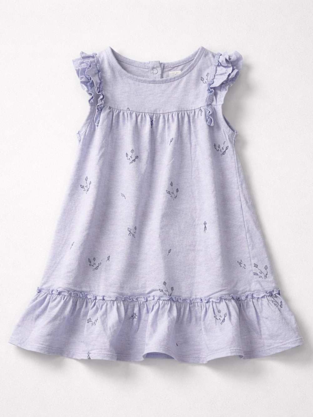 Ettie H purple ruffle sleeve dress with kite print size 2T